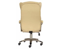 Кресло руководителя Бюрократ CH-879 бежевый искусственная кожа (пластик золото)-foto4