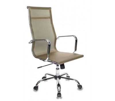 Кресло руководителя Бюрократ CH-993 золотистый сетка крестовина металл хром