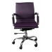Кресло руководителя Бюрократ CH-993-Low низкая спинка фиолетовый искусственная кожа крестовина хром