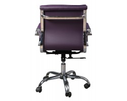 Кресло руководителя Бюрократ CH-993-Low низкая спинка фиолетовый искусственная кожа крестовина хром-foto4