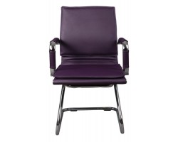 Кресло Бюрократ Ch-993-Low-V фиолетовый искусственная кожа низк.спин. полозья металл хром-foto2