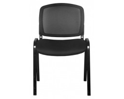 Стул Бюрократ Вики черный 15-21 сетка/ткань на ножках металл черный-foto2