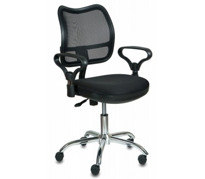 Кресло Бюрократ CH-799SL черный сиденье черный TW-11 сетка/ткань крестовина металл хром Кресло Бюрократ CH-799SL черный сиденье черный TW-11 сетка/ткань крестовина металл хром