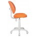 Кресло детское Бюрократ KD-W6 оранжевый TW-96-1 (пластик белый)