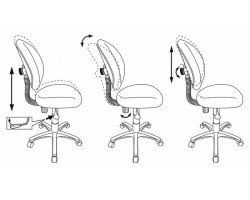Кресло детское Бюрократ KD-W6 оранжевый TW-96-1 (пластик белый)-foto6