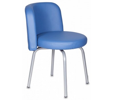 Стул Бюрократ KF-2 синий Or-03 искусственная кожа на ножках металл металлик Стул Бюрократ KF-2 синий Or-03 искусственная кожа на ножках металл металлик