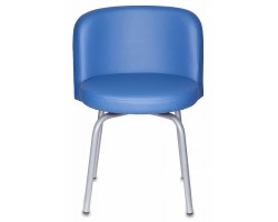 Стул Бюрократ KF-2 синий Or-03 искусственная кожа на ножках металл металлик-foto2