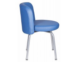 Стул Бюрократ KF-2 синий Or-03 искусственная кожа на ножках металл металлик-foto3