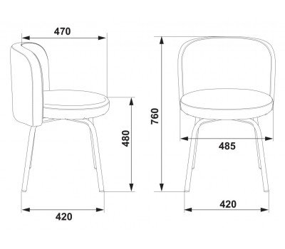 Стул Бюрократ KF-2 синий Or-03 искусственная кожа на ножках металл металлик Стул Бюрократ KF-2 синий Or-03 искусственная кожа на ножках металл металлик