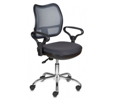 Кресло Бюрократ CH-799SL темно-серый TW-04 TW-12 сетка/ткань крестовина металл хром Кресло Бюрократ CH-799SL темно-серый TW-04 TW-12 сетка/ткань крестовина металл хром