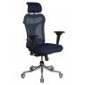 Кресло руководителя Бюрократ CH-999ASX синий сиденье темно-синий TW-10N сетка/ткань с подголов. крестовина металл хром