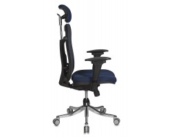 Кресло руководителя Бюрократ CH-999ASX синий сиденье темно-синий TW-10N сетка/ткань с подголов. крестовина металл хром-foto3