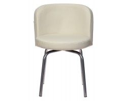 Стул Бюрократ KF-2 вращающийся молочный Or-10 искусственная кожа-foto2