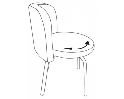 Стул Бюрократ KF-2 вращающийся молочный Or-10 искусственная кожа-foto6