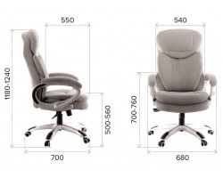 Кресло руководителя Everprof Boss T Ткань Серый-foto4