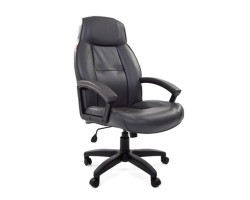 Кресло для руководителя CHAIRMAN 436 LT кожа серая