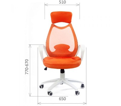 Кресло для руководителя CHAIRMAN CH 840 white оранжевое Кресло для руководителя CHAIRMAN CH 840 white оранжевое