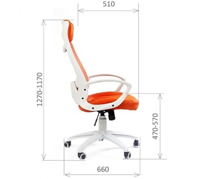 Кресло для руководителя CHAIRMAN CH 840 white черное