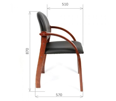 Кресло для посетителя CHAIRMAN 659 черное, экокожа Кресло для посетителя CHAIRMAN 659 черное, экокожа