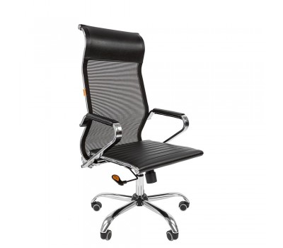 Кресло для руководителя CHAIRMAN 701 черное, сетка