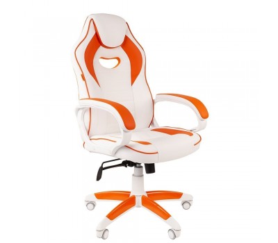 Кресло CHAIRMAN Game 16 white оранжевое Кресло CHAIRMAN Game 16 white оранжевое