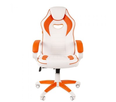 Кресло CHAIRMAN Game 16 white оранжевое Кресло CHAIRMAN Game 16 white оранжевое
