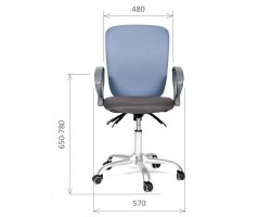 Кресло для персонала CHAIRMAN CH 9801 синее, ткань JP-foto2