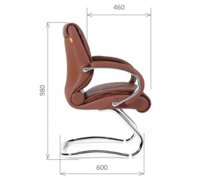 Кресло для посетителя CHAIRMAN 445 коричневое Кресло для посетителя CHAIRMAN 445 коричневое