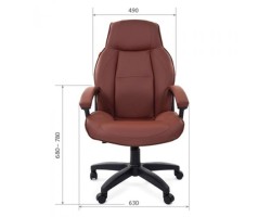 Кресло для руководителя CHAIRMAN 436 LT, кожа черная-foto2