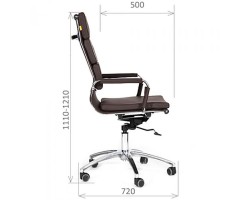 Кресло руководительское CHAIRMAN 750 коричневое-foto3