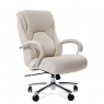 Кресло для руководителя CHAIRMAN 402, белая натуральная кожа