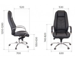 Кресло руководителя Everprof Drift Full AL M Кожа Коричневый-foto3