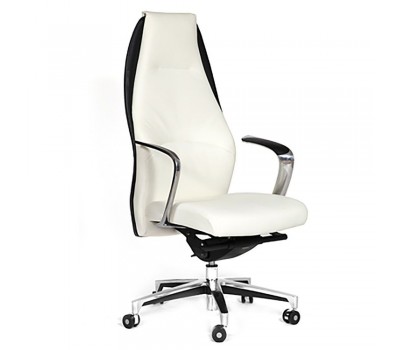 Кресло кожаное CHAIRMAN Basic белое/черное Кресло кожаное CHAIRMAN Basic белое/черное