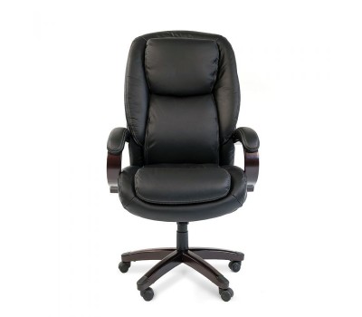 Кресло для руководителя CHAIRMAN 408, черная кожа