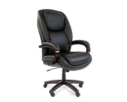 Кресло для руководителя CHAIRMAN 408, черная кожа