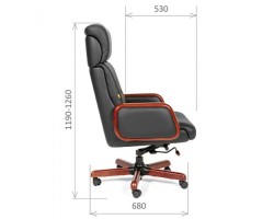 Кресло для руководителя CHAIRMAN CH 503. черная кожа-foto2