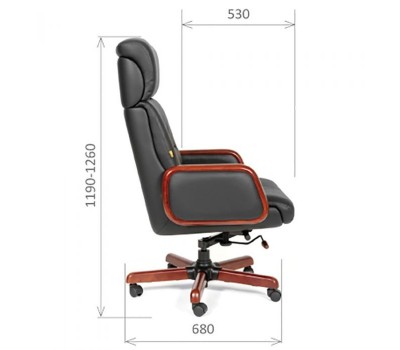 Кресло для руководителя CHAIRMAN CH 503. черная кожа