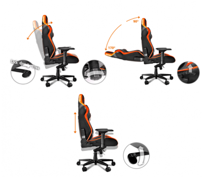 Кресло компьютерное игровое Cougar ARMOR TITAN Black-Orange [3MATTNXB.0001]