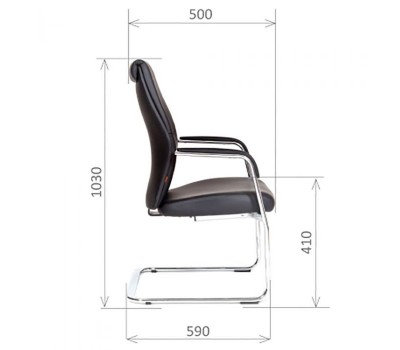 Кресло для посетителя CHAIRMAN Vista V Эко коричневое