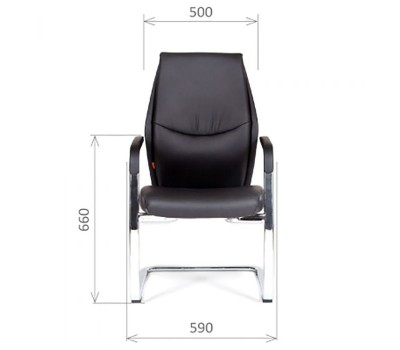 Кресло для посетителя CHAIRMAN Vista V Эко коричневое