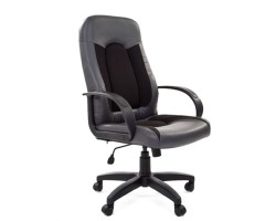 Кресло руководителя CHAIRMAN 429 экокожа, ткань, серое