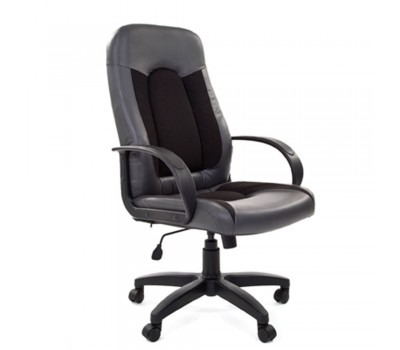 Кресло руководителя CHAIRMAN 429 экокожа, ткань, серое