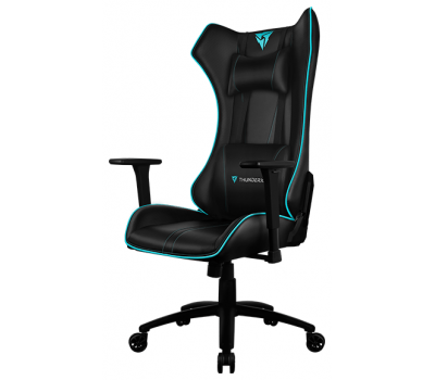 Кресло компьютерное игровое ThunderX3 UC5 Black-Cyan AIR, с подсветкой 7 цветов