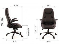 Кресло руководителя Everprof Trend TM Экокожа Черный-foto4