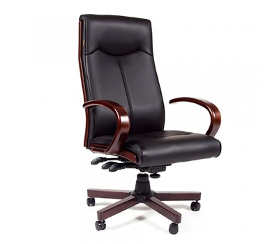Кресло кожаное для руководителя CHAIRMAN 411 черное Кресло кожаное для руководителя CHAIRMAN 411 черное