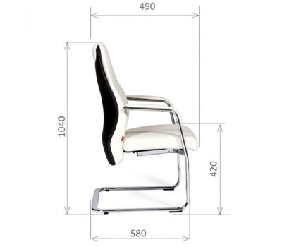 Кресло для посетителя CHAIRMAN Basic V эко серое