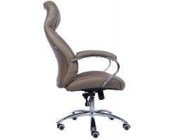 Кресло руководителя Everprof Forum TM Экокожа Бежевый-foto2