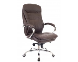 Кресло руководителя Everprof Valencia M кожа коричневый-foto2