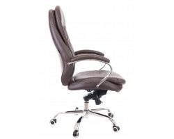 Кресло руководителя Everprof Valencia M кожа коричневый-foto3