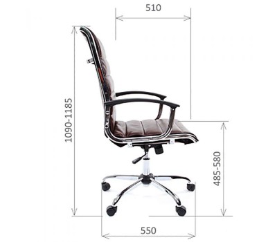 Кресло руководителя CHAIRMAN 760 черное, экокожа